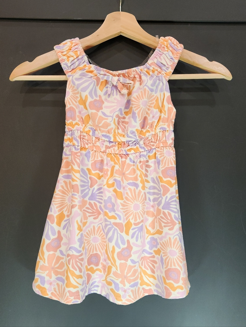 Vince Camuto Kids 3T Sleeveless Garden Floral Dress - Orange & Purple